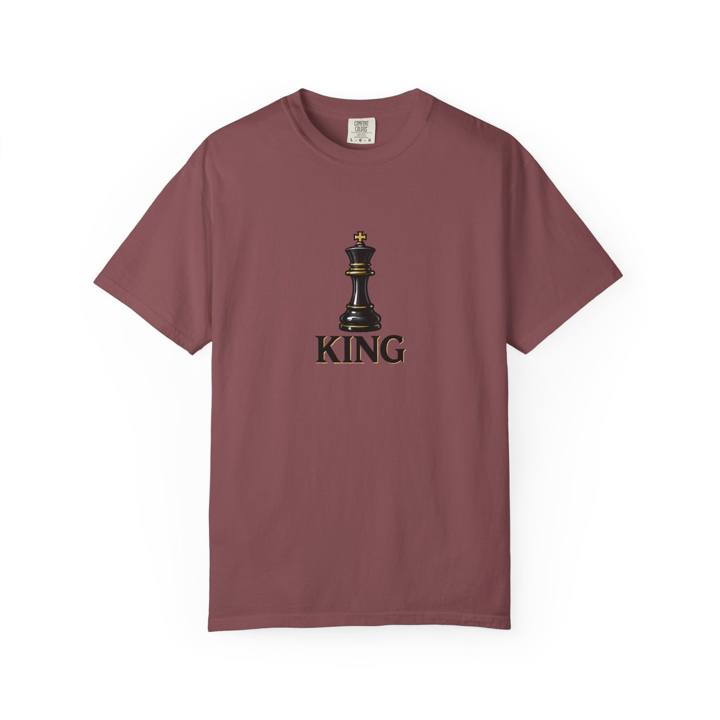 King Design Unisex T-shirt for Chess Lovers, Casual Wear, Gift for Birthdays, Unique Statement Tee, Comfortable Everyday Style