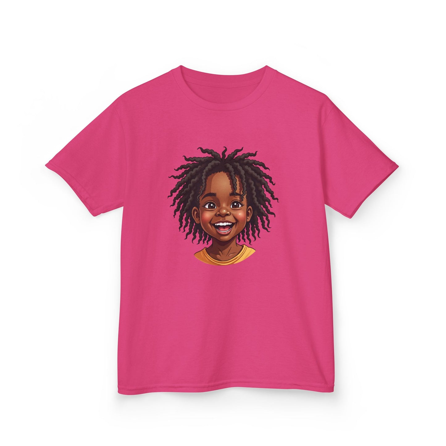 Joyful Locs Tee, Fun Youth Shirt, Perfect for Birthdays, Playdates, Afro Hair Black American African Girl