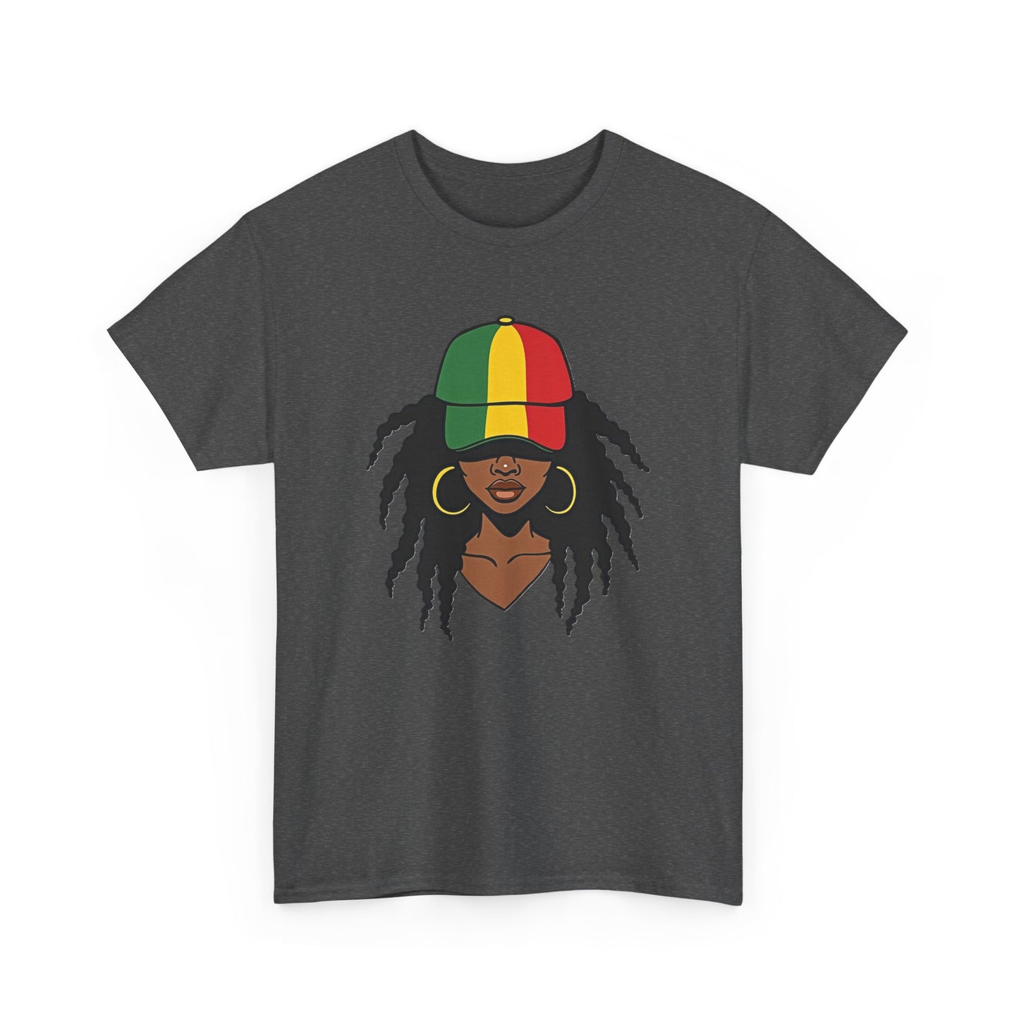 Reggae Vibes Afro Hair Black American African Girl T-shirt