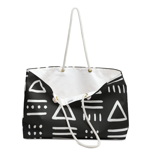 Chic Tribal Print Weekender Bag, Travel Tote, Beach Bag, Gym Bag, Weekend Getaway Bag, Stylish Luggage