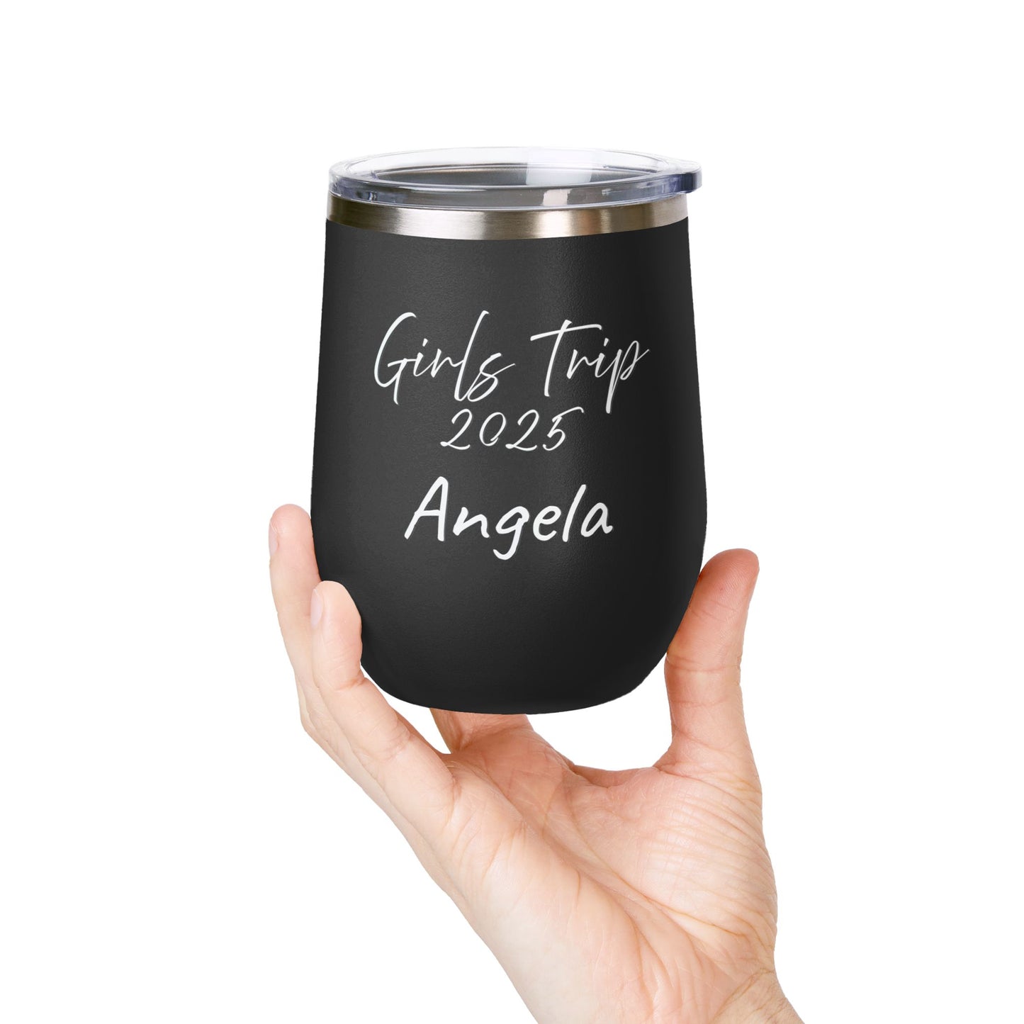 Personalize your Girls Trip 2025 Wine Tumbler Travel Mug Beach Picnic Accessory Girls Trip