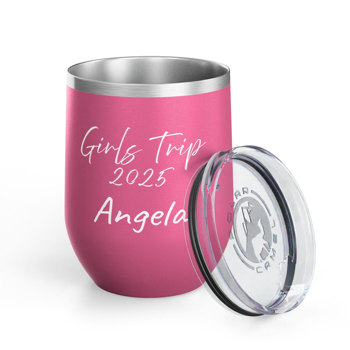 Personalize your Girls Trip 2025 Wine Tumbler Travel Mug Beach Picnic Accessory Girls Trip