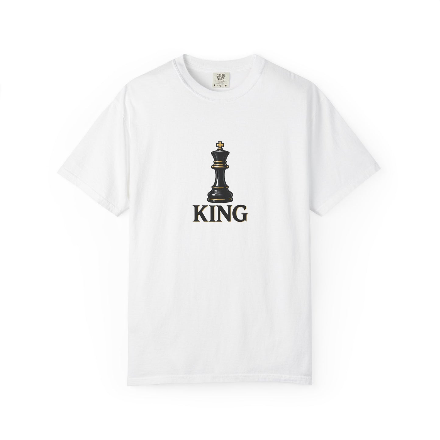 King Design Unisex T-shirt for Chess Lovers, Casual Wear, Gift for Birthdays, Unique Statement Tee, Comfortable Everyday Style