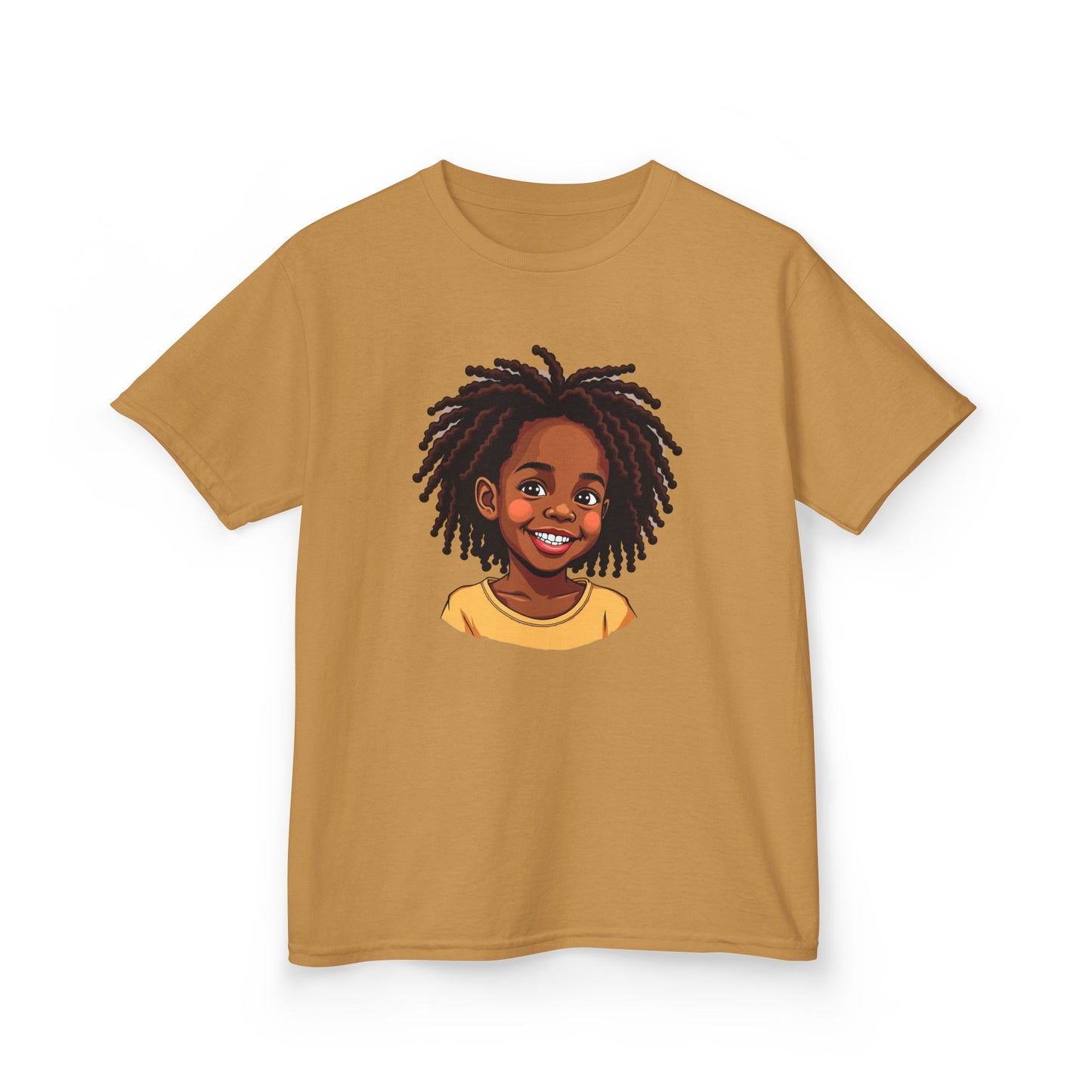 Cutie Kids Tee. Fun Youth Shirt, Perfect for Birthdays, Playdates, Creative Expression, Afro Hair Black American African Girl T-shirt