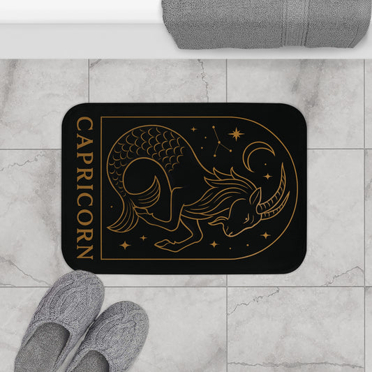 Capricorn Bathmat, Zodiac Decor, Astrological Gift, Astrology Home, Capricorn Gift Idea, Horoscope Bath Accessory