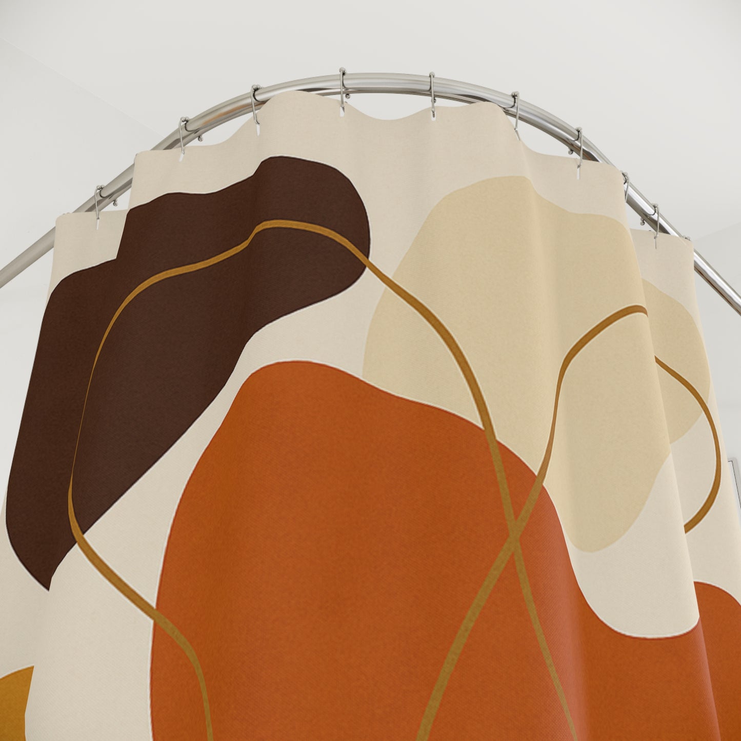 Modern Abstract Shower Curtain. Boho Bathroom Decor, Geometric Design, Unique Gift, Home Makeover, Stylish Accent