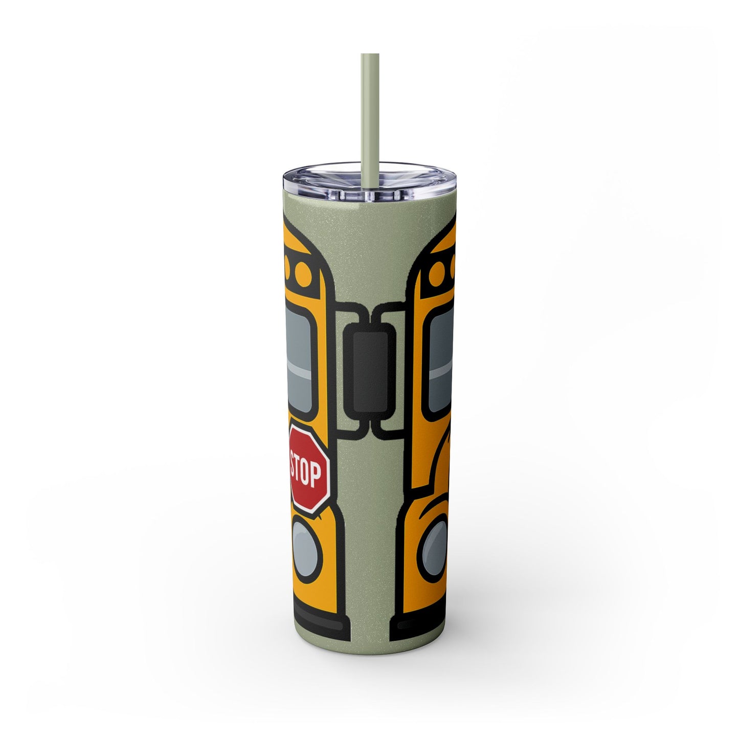 School Bus Skinny Tumbler, 20oz, Cute Gift for Teachers, Back to School, Travel Mug, Eco-Friendly Drinkware