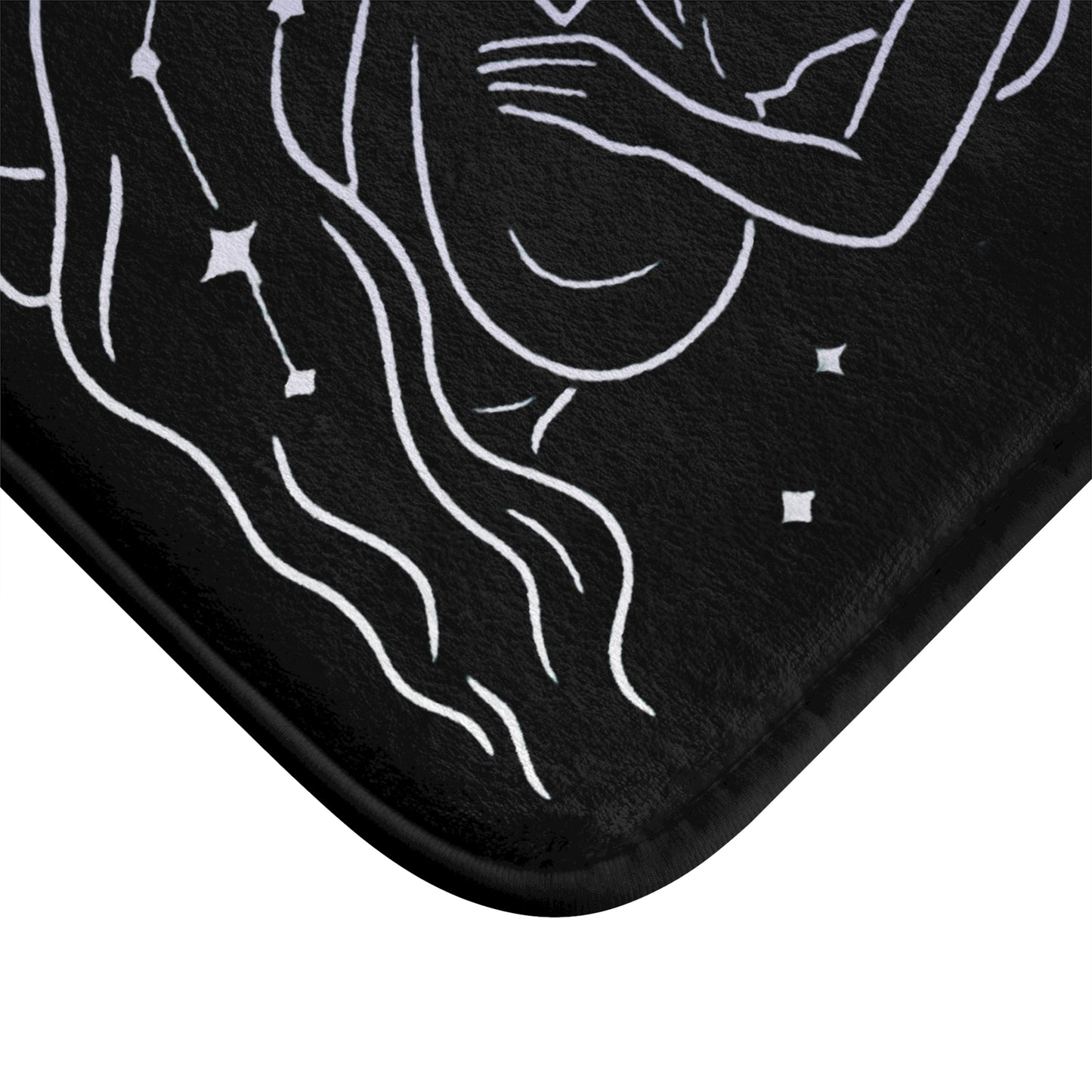 Aquarius Zodiac Bath Mat, Astrology Gift, Horoscope Home Decor, Celestial Bath Rug, Zodiac Sign Shower Mat