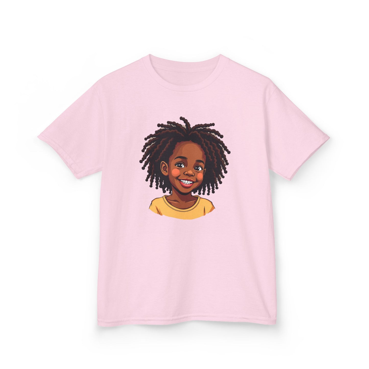 Cutie Kids Tee. Fun Youth Shirt, Perfect for Birthdays, Playdates, Creative Expression, Afro Hair Black American African Girl T-shirt