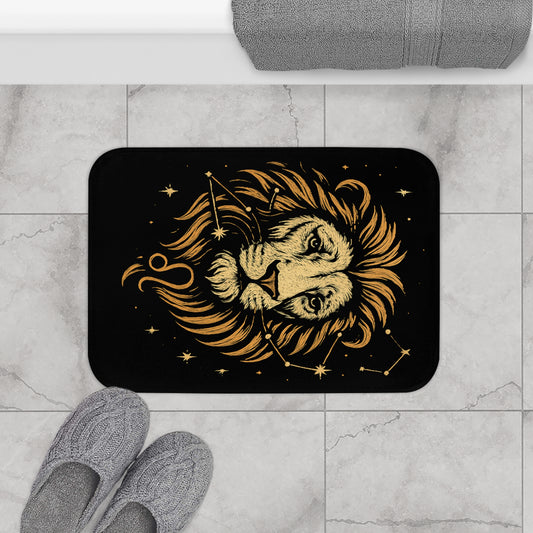 Leo Zodiac Bathmat. Astrology Decor, Horoscope Gift, Bathroom Rug, Zodiac Sign Gift, Star Sign Home Decor