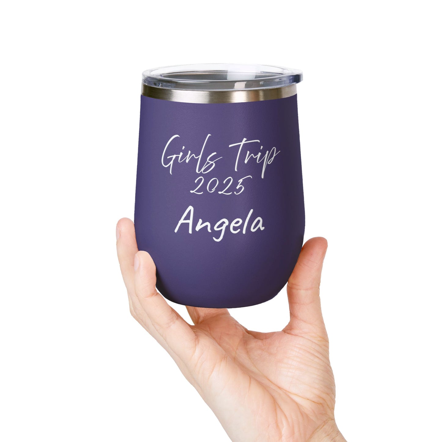 Personalize your Girls Trip 2025 Wine Tumbler Travel Mug Beach Picnic Accessory Girls Trip