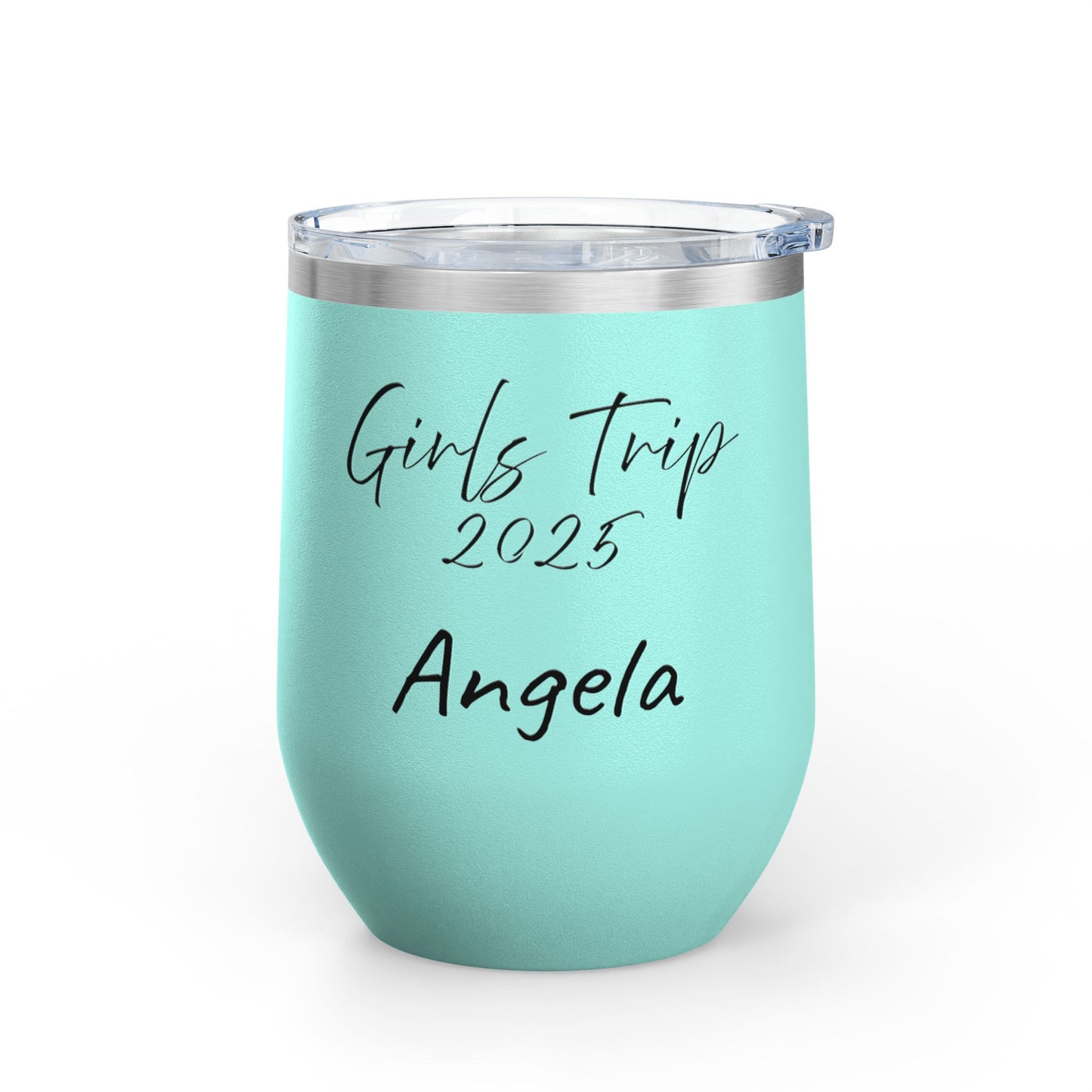 Personalize your Girls Trip 2025 Wine Tumbler Travel Mug Beach Picnic Accessory Girls Trip