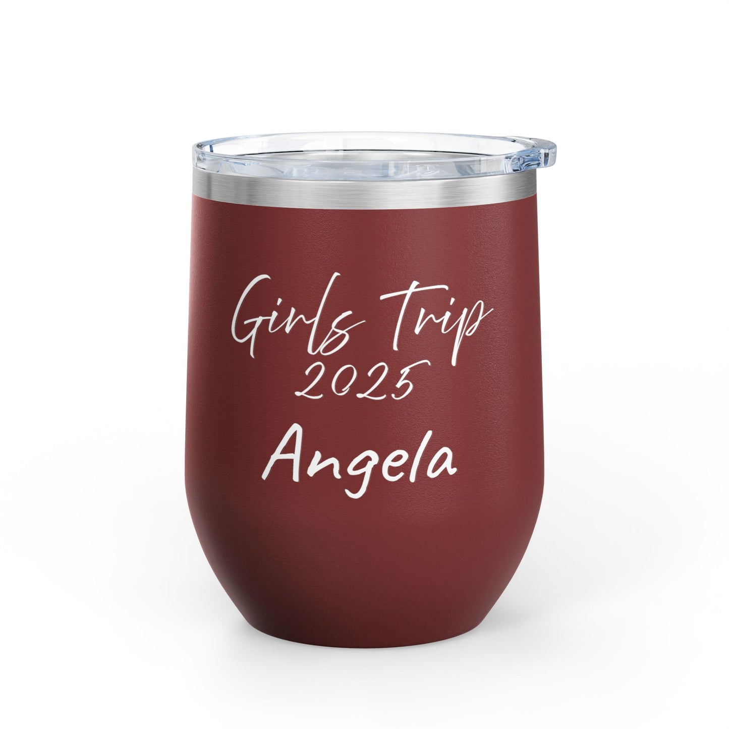 Personalize your Girls Trip 2025 Wine Tumbler Travel Mug Beach Picnic Accessory Girls Trip
