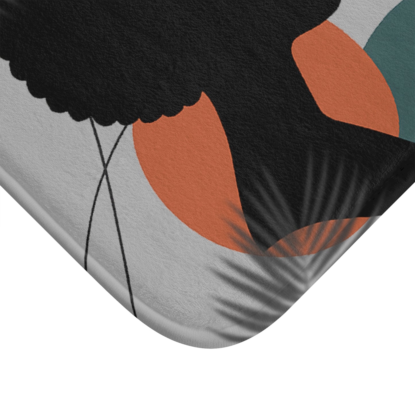 Chic Afro Silhouette Bath Mat, Artistic Bathroom Decor, Stylish Floor Mat, Home Spa Gift, Modern Boho Shower Rug