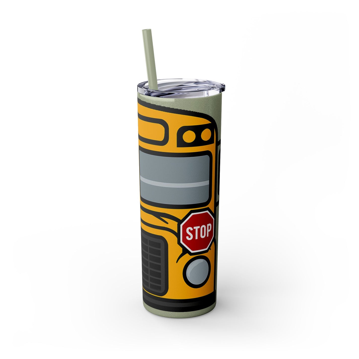 School Bus Skinny Tumbler, 20oz, Cute Gift for Teachers, Back to School, Travel Mug, Eco-Friendly Drinkware