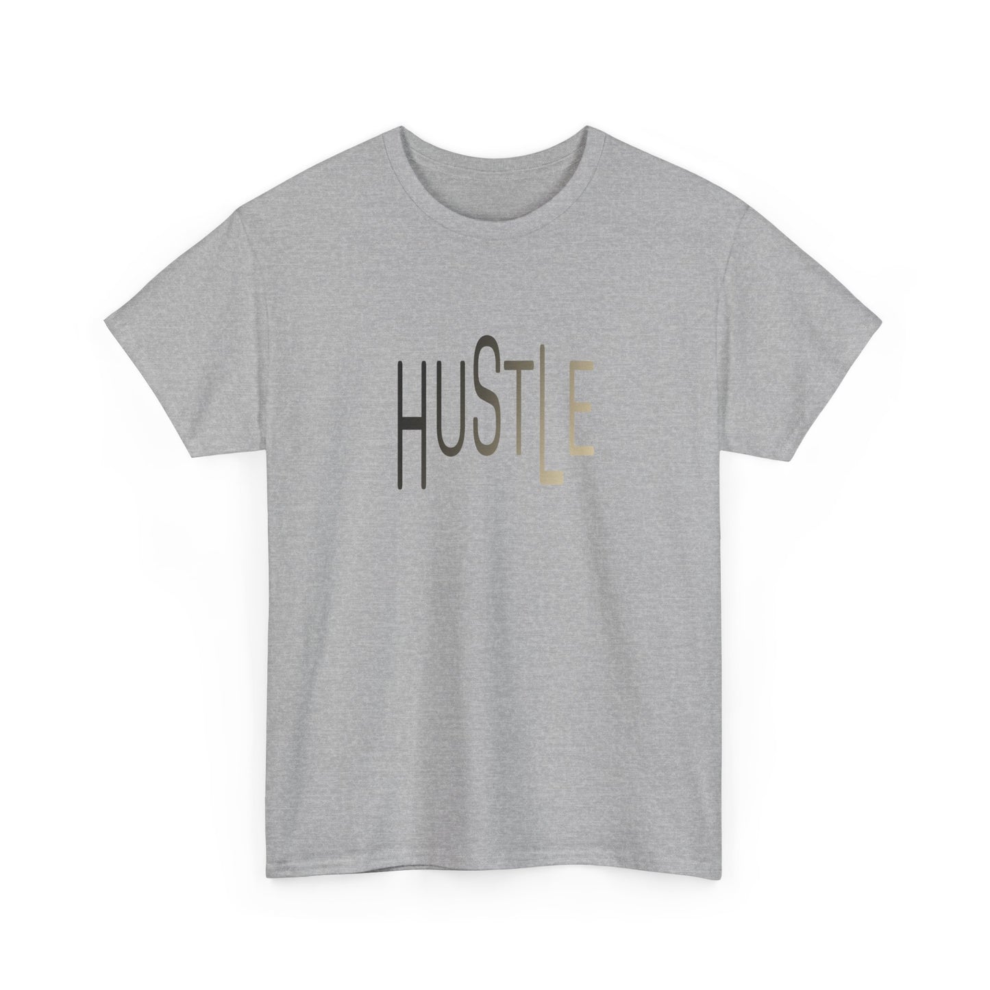 Hustle Men's Cotton Tee. Casual Wear. Afro Hair Black American African Man T-shirt