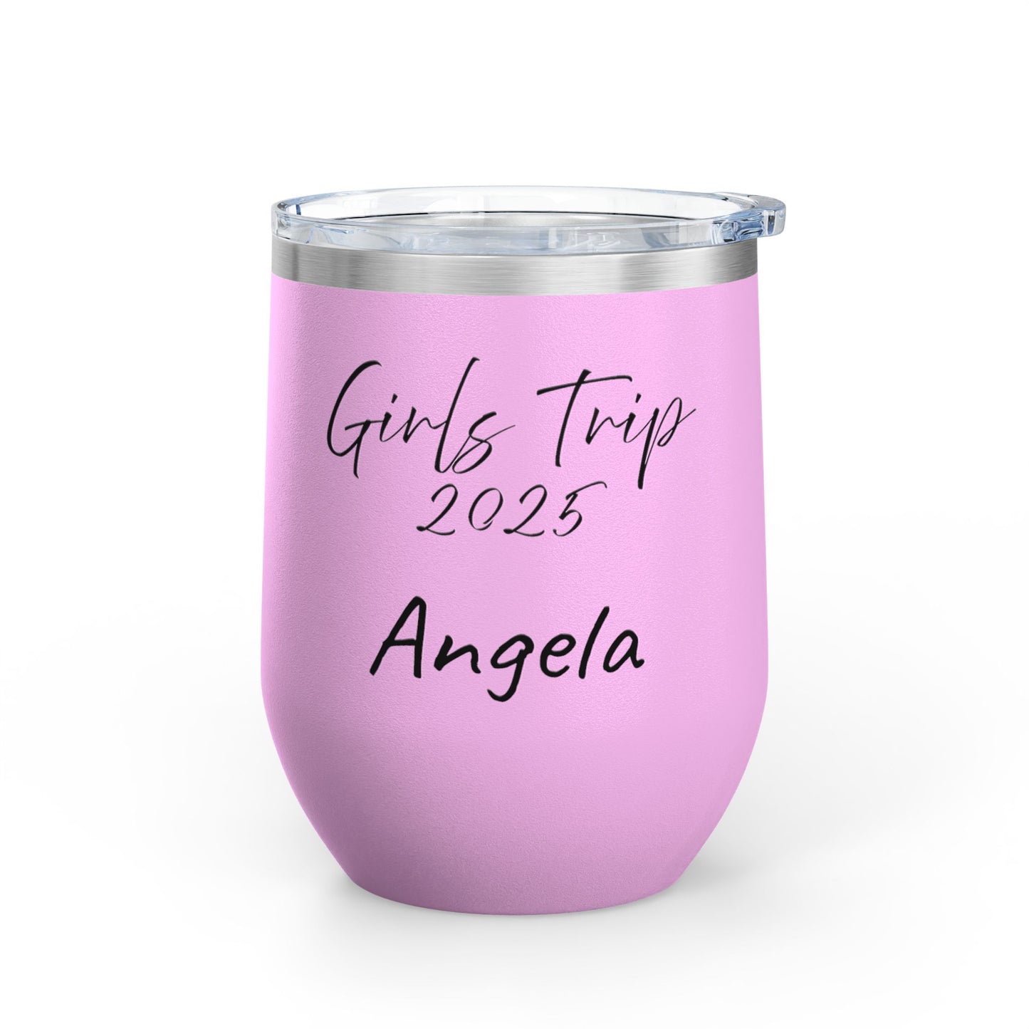 Personalize your Girls Trip 2025 Wine Tumbler Travel Mug Beach Picnic Accessory Girls Trip