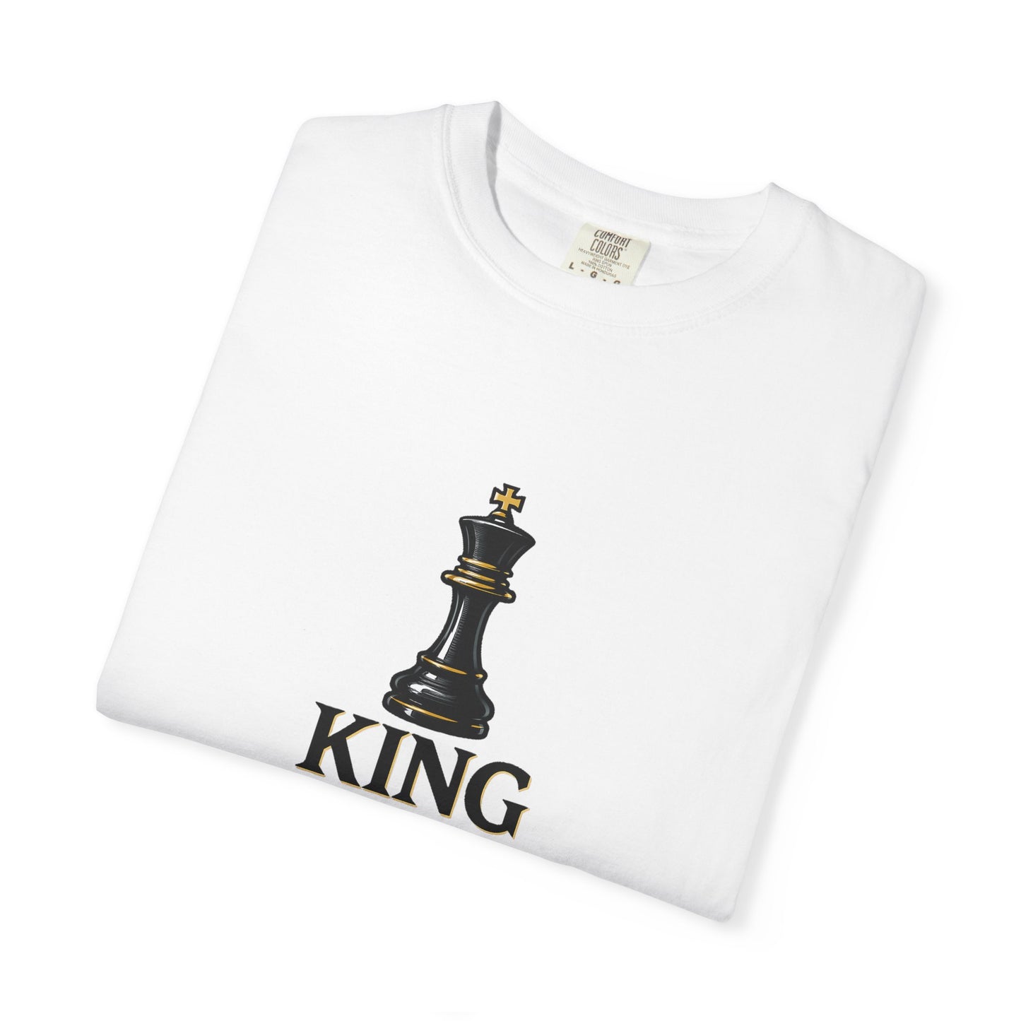 King Design Unisex T-shirt for Chess Lovers, Casual Wear, Gift for Birthdays, Unique Statement Tee, Comfortable Everyday Style