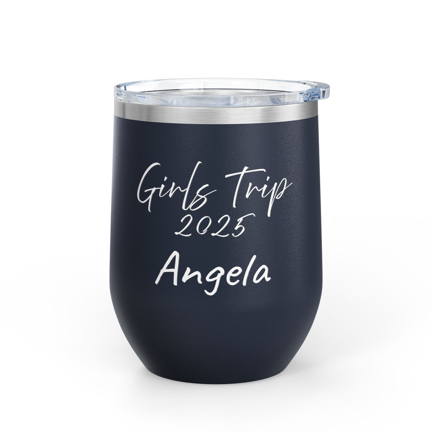 Personalize your Girls Trip 2025 Wine Tumbler Travel Mug Beach Picnic Accessory Girls Trip