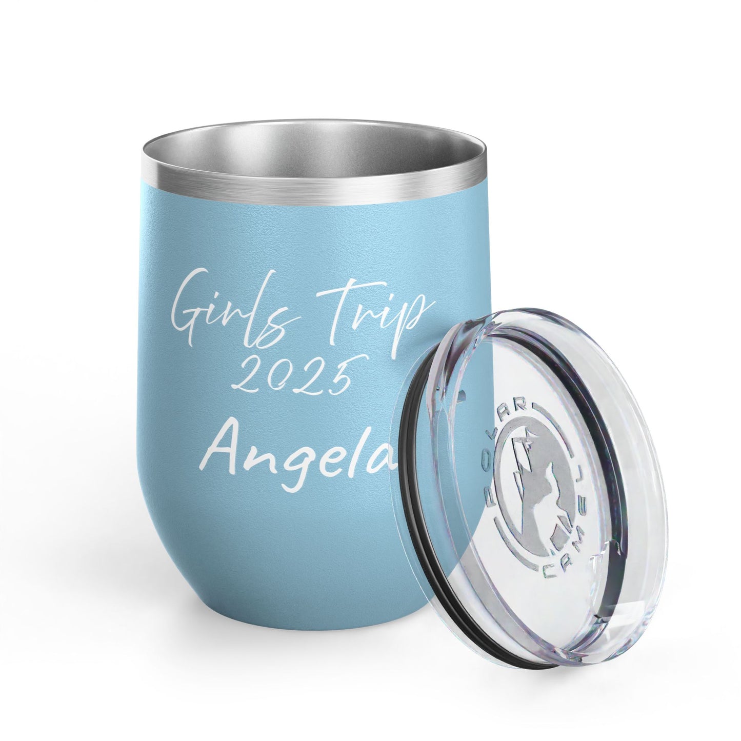 Personalize your Girls Trip 2025 Wine Tumbler Travel Mug Beach Picnic Accessory Girls Trip