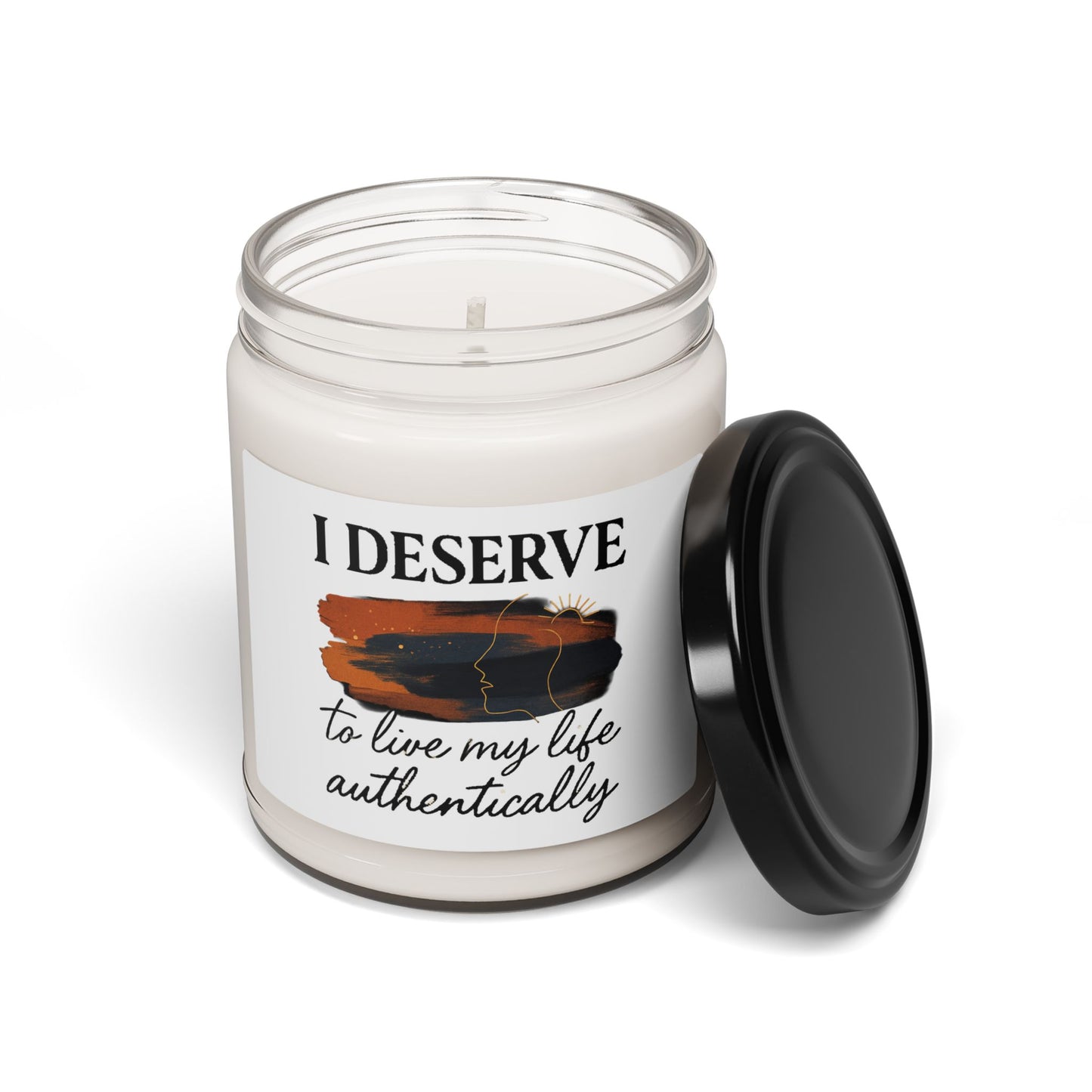 I Am Deserving Inspirational Scented Soy Candle, Authentic Living, Self-Love, Mindfulness Gift, Home Decor, Relaxation