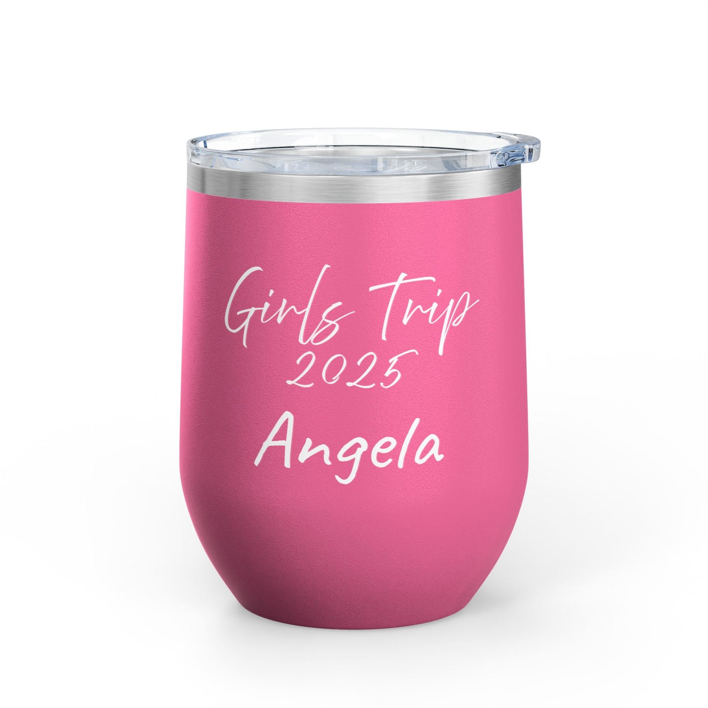 Personalize your Girls Trip 2025 Wine Tumbler Travel Mug Beach Picnic Accessory Girls Trip
