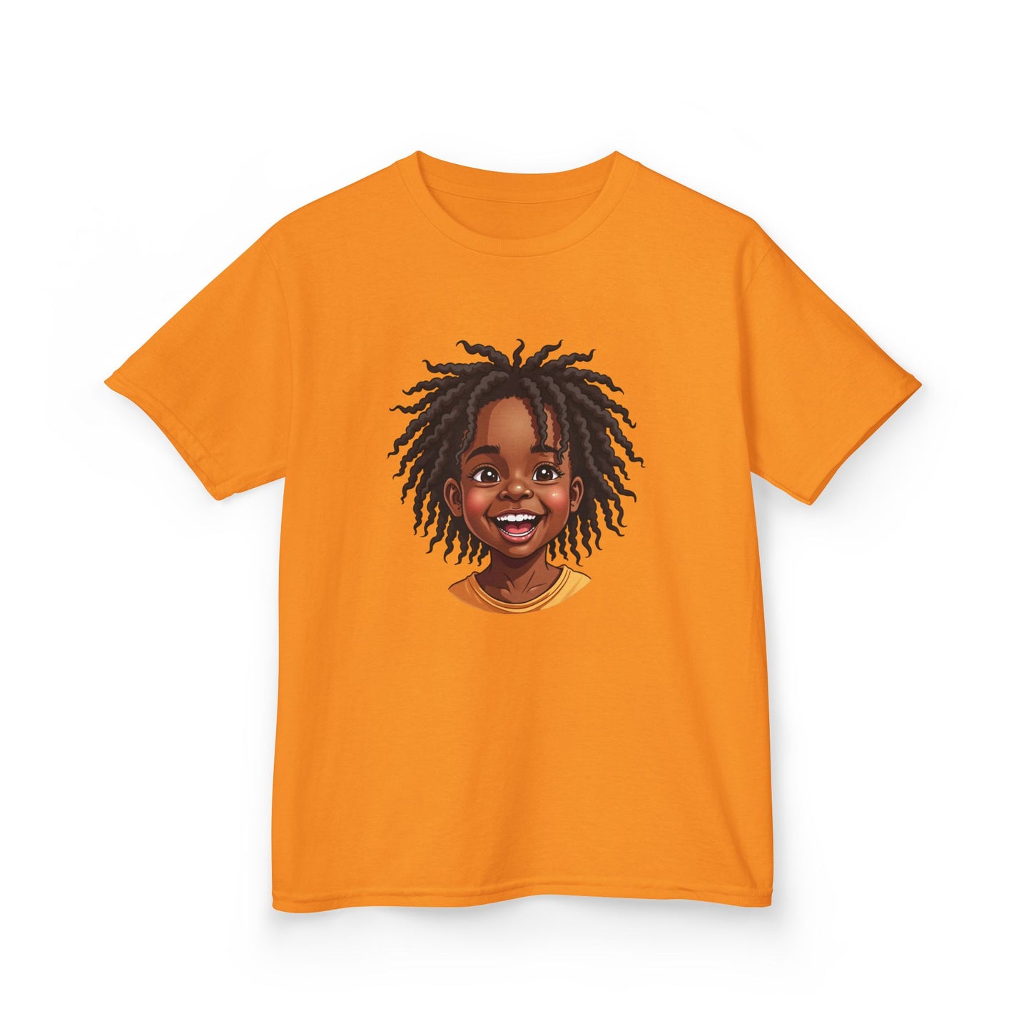 Joyful Locs Tee, Fun Youth Shirt, Perfect for Birthdays, Playdates, Afro Hair Black American African Girl