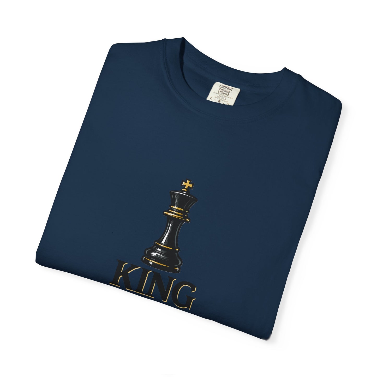 King Design Unisex T-shirt for Chess Lovers, Casual Wear, Gift for Birthdays, Unique Statement Tee, Comfortable Everyday Style