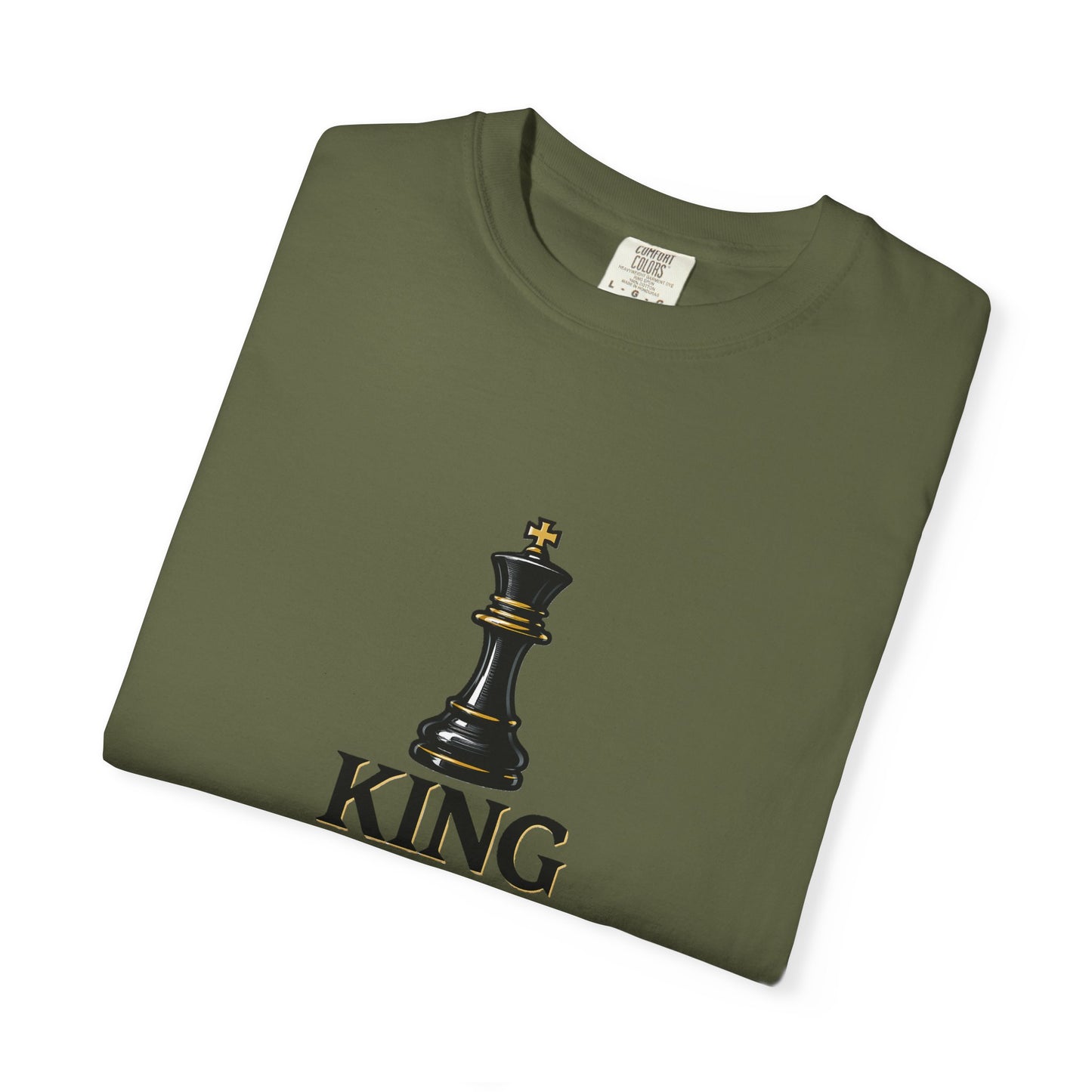 King Design Unisex T-shirt for Chess Lovers, Casual Wear, Gift for Birthdays, Unique Statement Tee, Comfortable Everyday Style