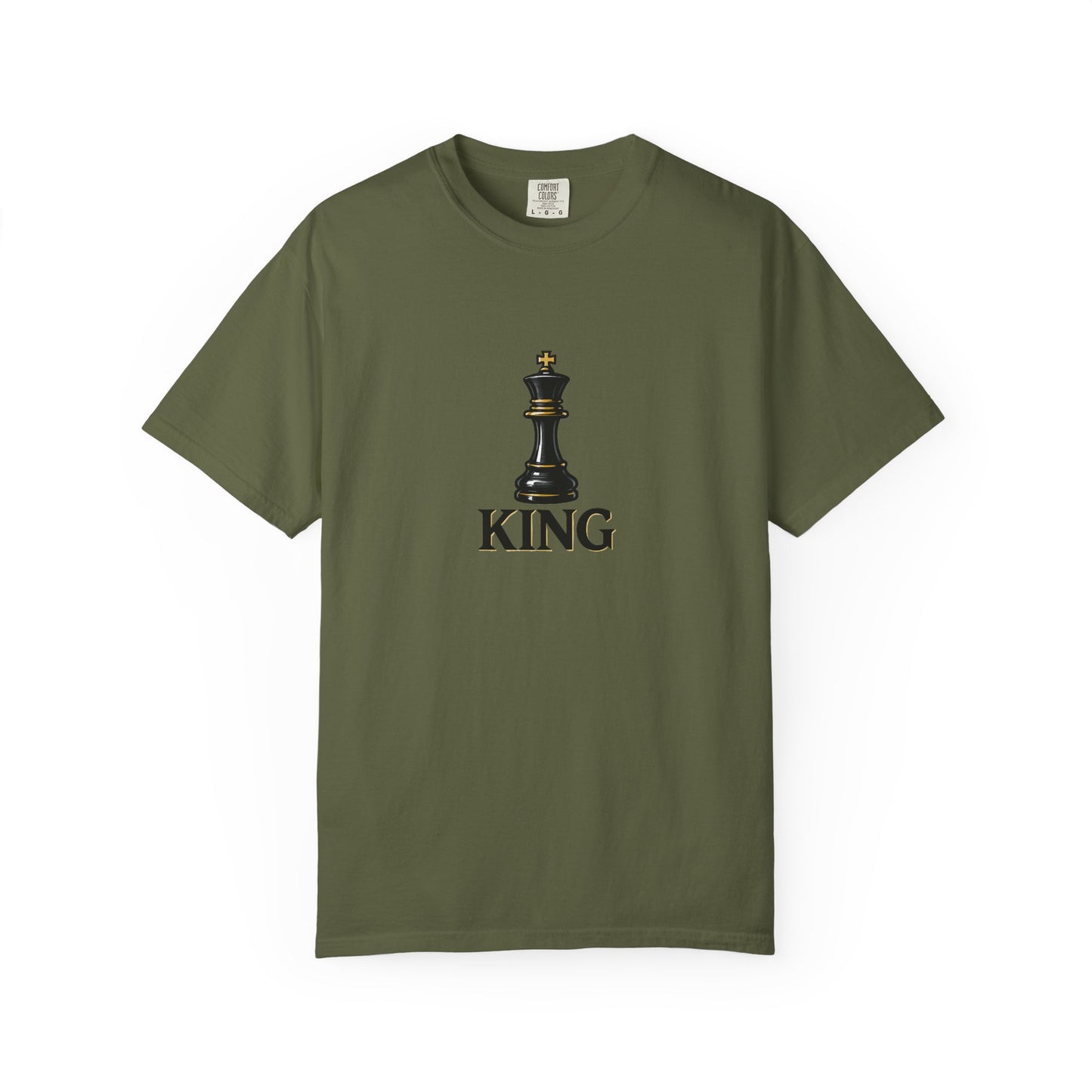 King Design Unisex T-shirt for Chess Lovers, Casual Wear, Gift for Birthdays, Unique Statement Tee, Comfortable Everyday Style