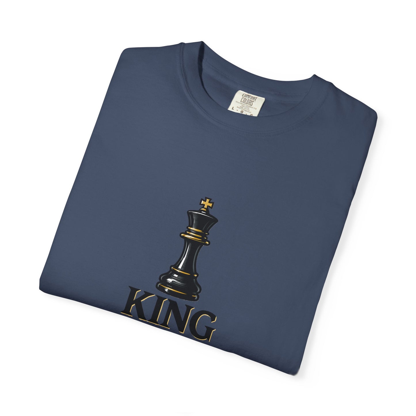 King Design Unisex T-shirt for Chess Lovers, Casual Wear, Gift for Birthdays, Unique Statement Tee, Comfortable Everyday Style