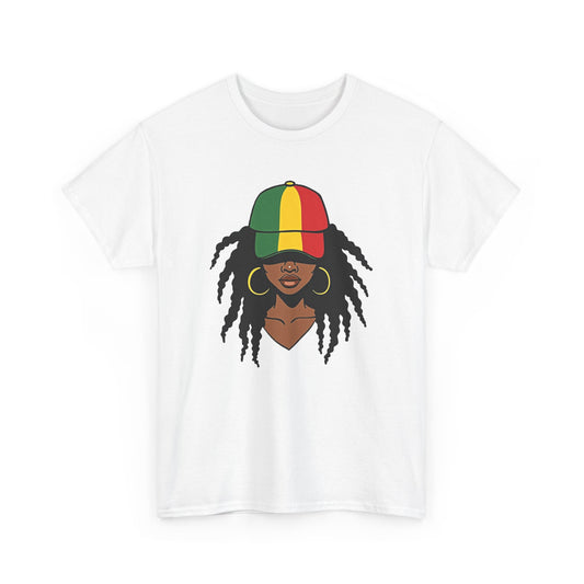 Reggae Vibes Afro Hair Black American African Girl T-shirt