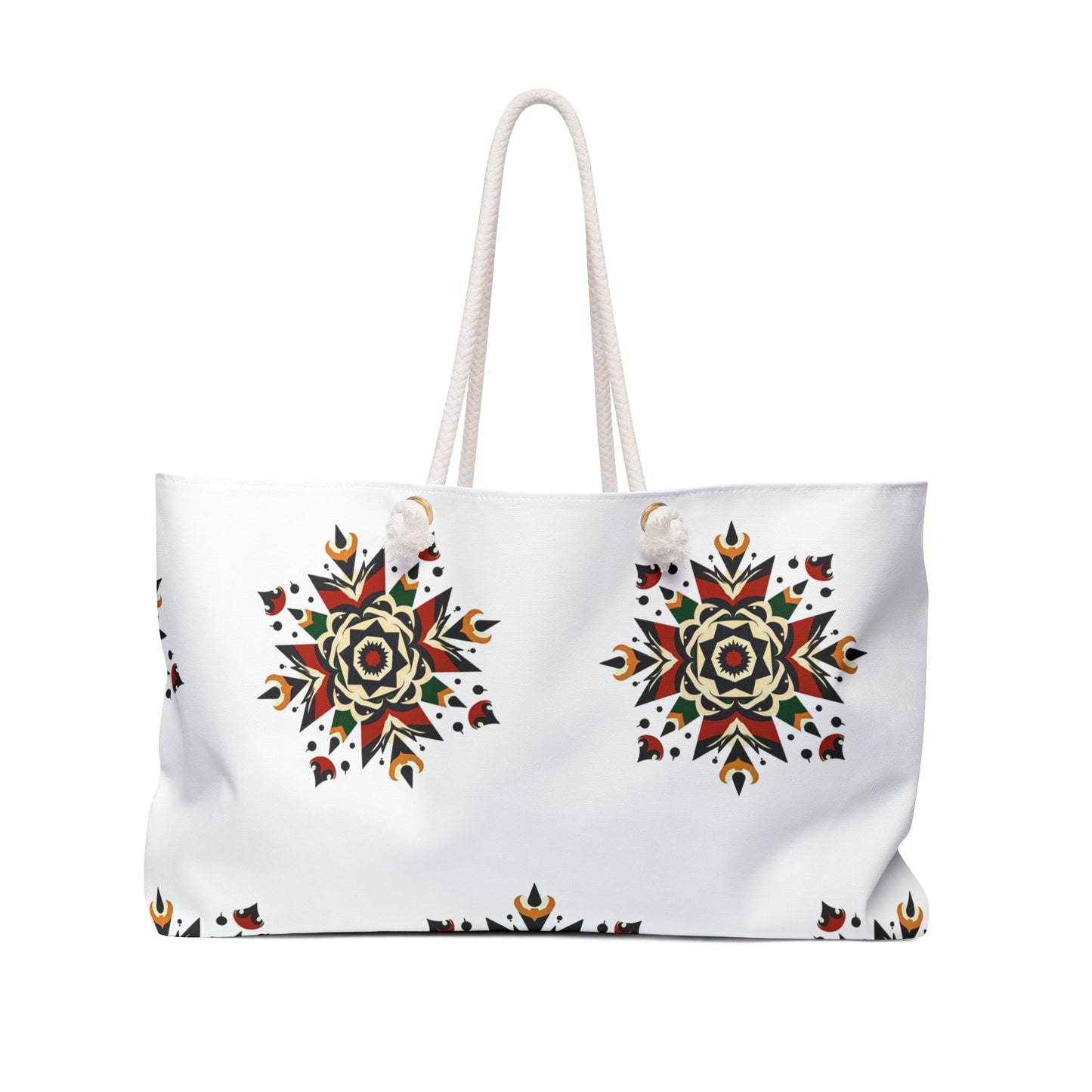 Bohemian Floral Weekender Bag - Ideal for Travel, Gym, Beach, Yoga Shoulder Tote Bag Afro Hair Black American African Girl