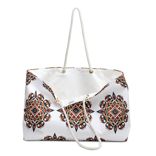 Bohemian Abstract Weekender Bag Ideal for Travel, Gym, Beach, Yoga Shoulder Tote Bag Afro Hair Black American African Girl