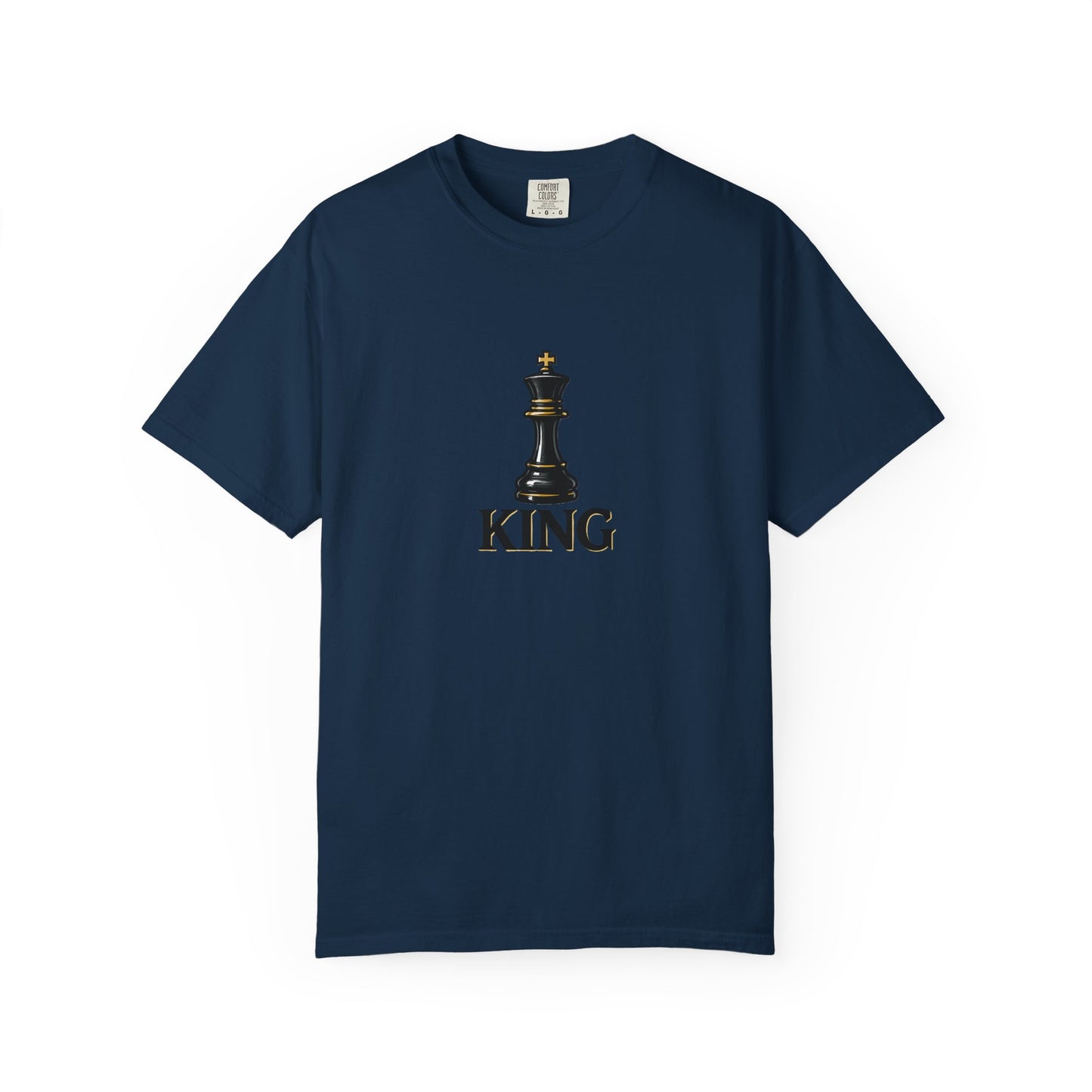 King Design Unisex T-shirt for Chess Lovers, Casual Wear, Gift for Birthdays, Unique Statement Tee, Comfortable Everyday Style