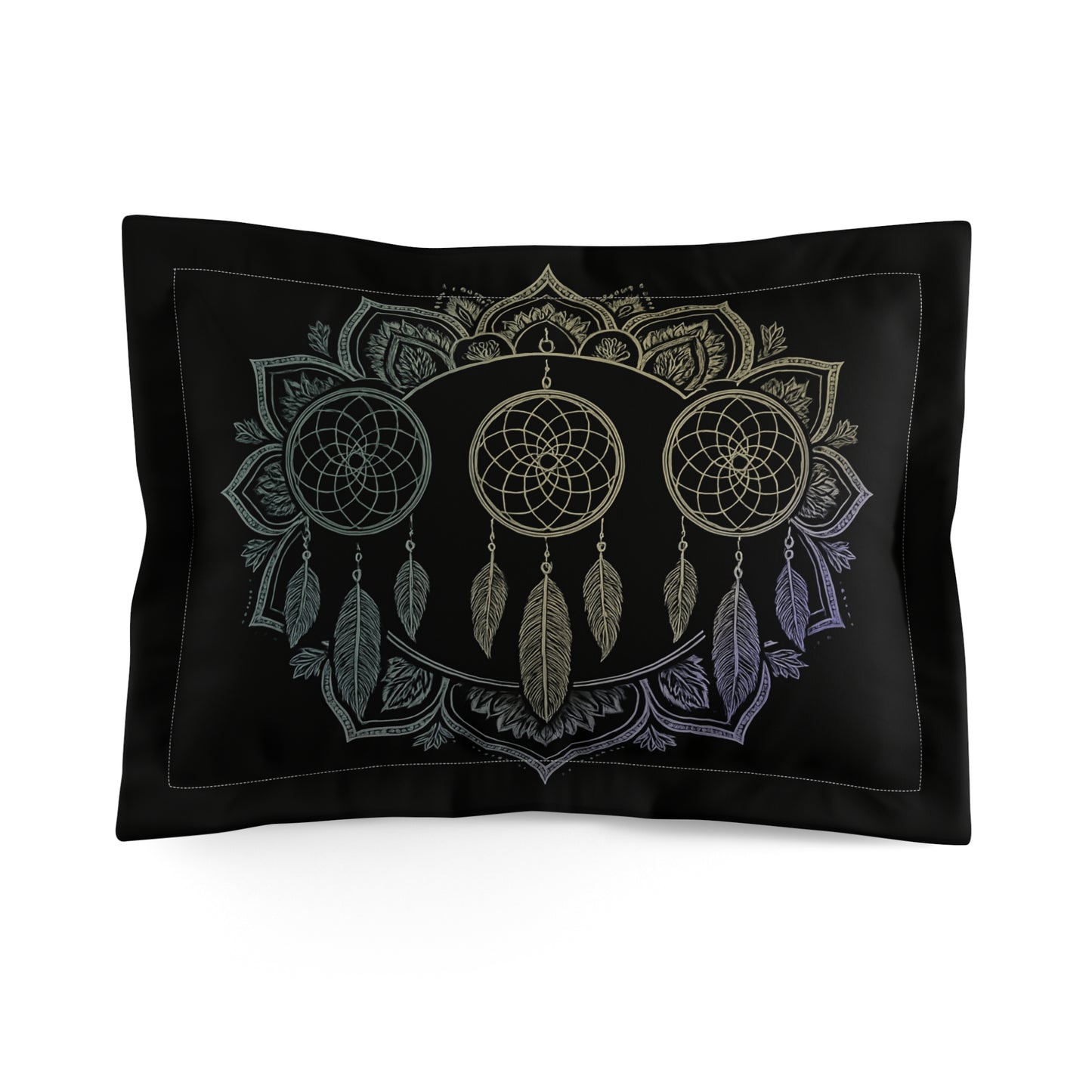 Dreamcatcher Microfiber Pillow Sham, Bohemian Bedding Decor, Bedroom Accessories, Gift for Dreamers, Home Décor