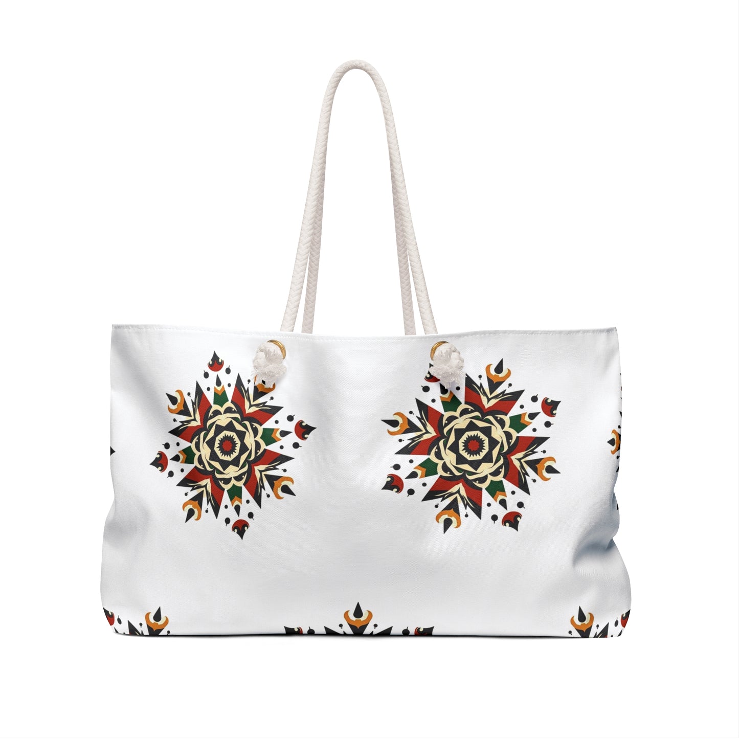 Bohemian Floral Weekender Bag - Ideal for Travel, Gym, Beach, Yoga Shoulder Tote Bag Afro Hair Black American African Girl