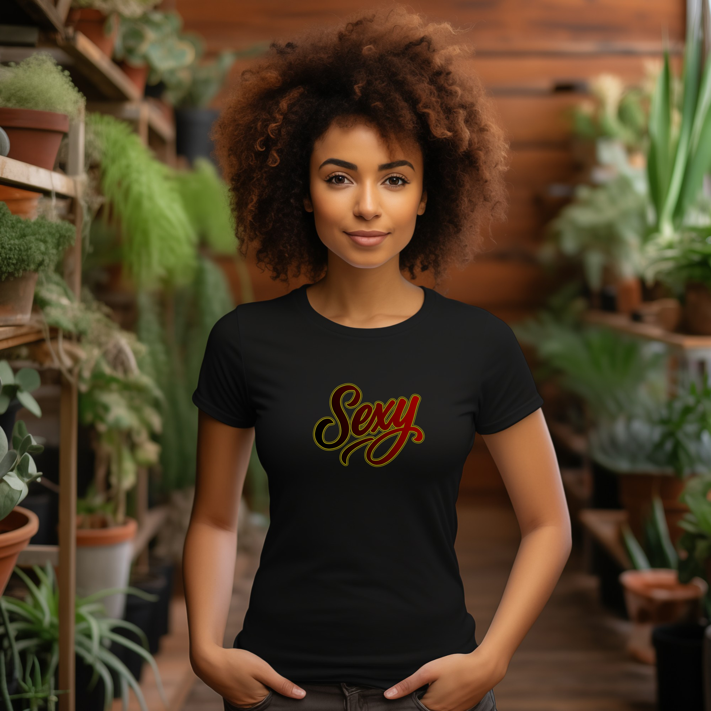 Sexy Women's Fitted Tee Casual Wear Gift for Locs Lovers Afro Hair Black American African Girl T-shirt