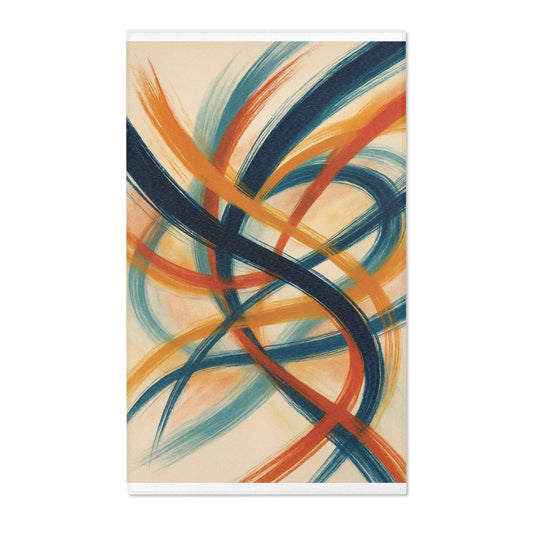 Chic Abstract Area Rug, Modern Home Decor, Living Room Accent, Geometric Carpet, Boho Style Rugs, Housewarming Gift