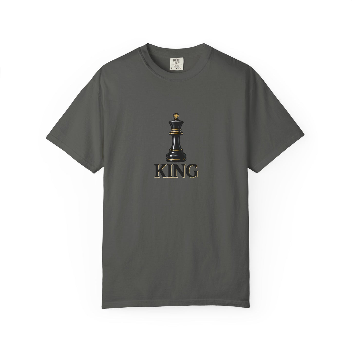 King Design Unisex T-shirt for Chess Lovers, Casual Wear, Gift for Birthdays, Unique Statement Tee, Comfortable Everyday Style