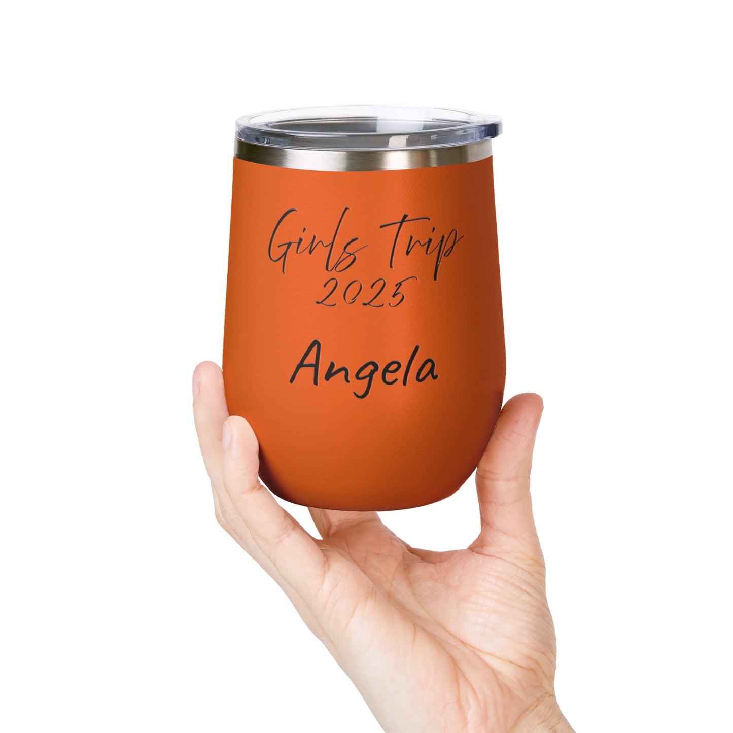 Personalize your Girls Trip 2025 Wine Tumbler Travel Mug Beach Picnic Accessory Girls Trip