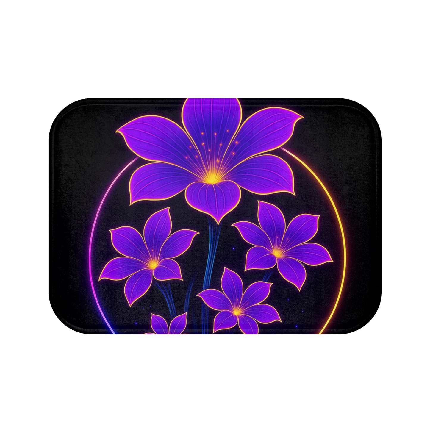 Vibrant Floral Bath Mat: Brighten Your Bathroom, Home Decor, Gift for Flower Lovers, Boho Style, Luxury Mat