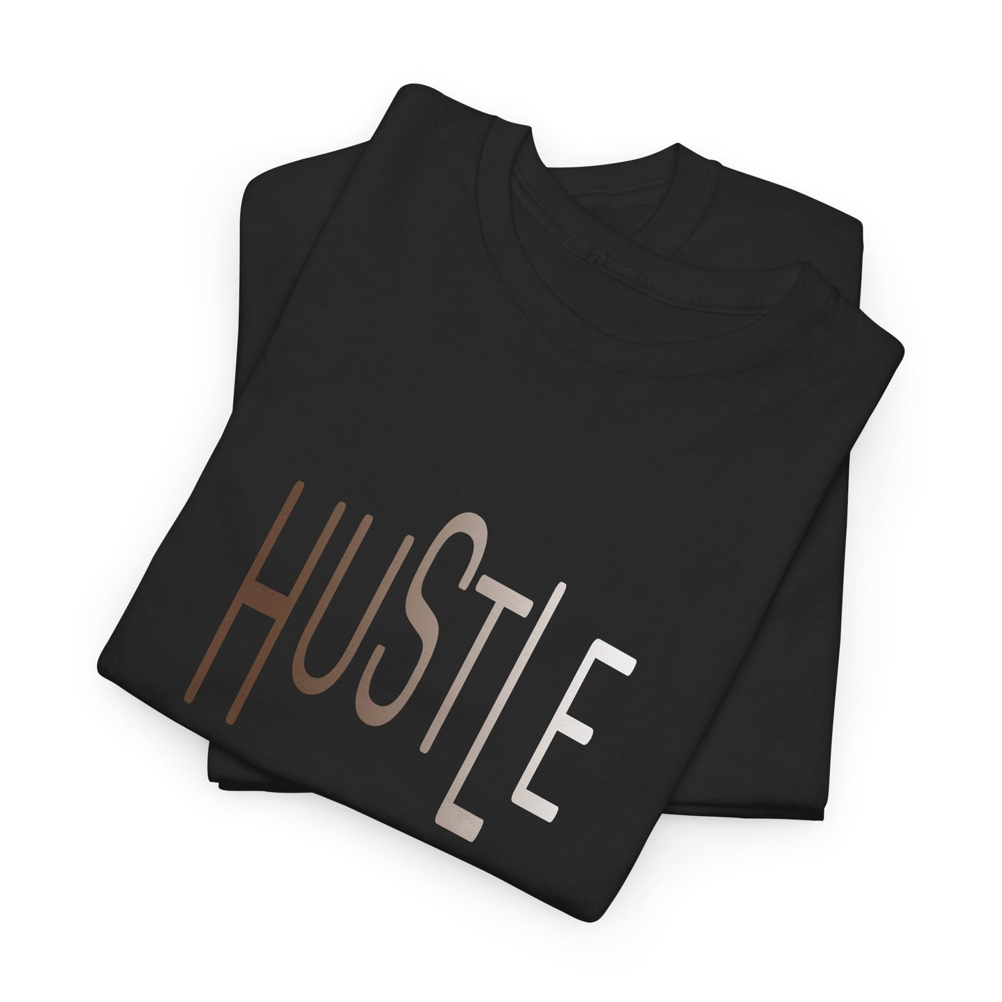 Hustle Men's Cotton Tee. Casual Wear. Afro Hair Black American African Man T-shirt