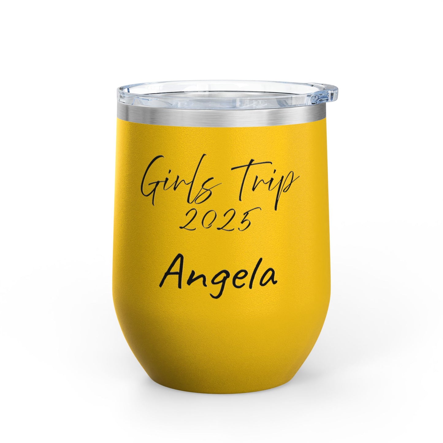 Personalize your Girls Trip 2025 Wine Tumbler Travel Mug Beach Picnic Accessory Girls Trip