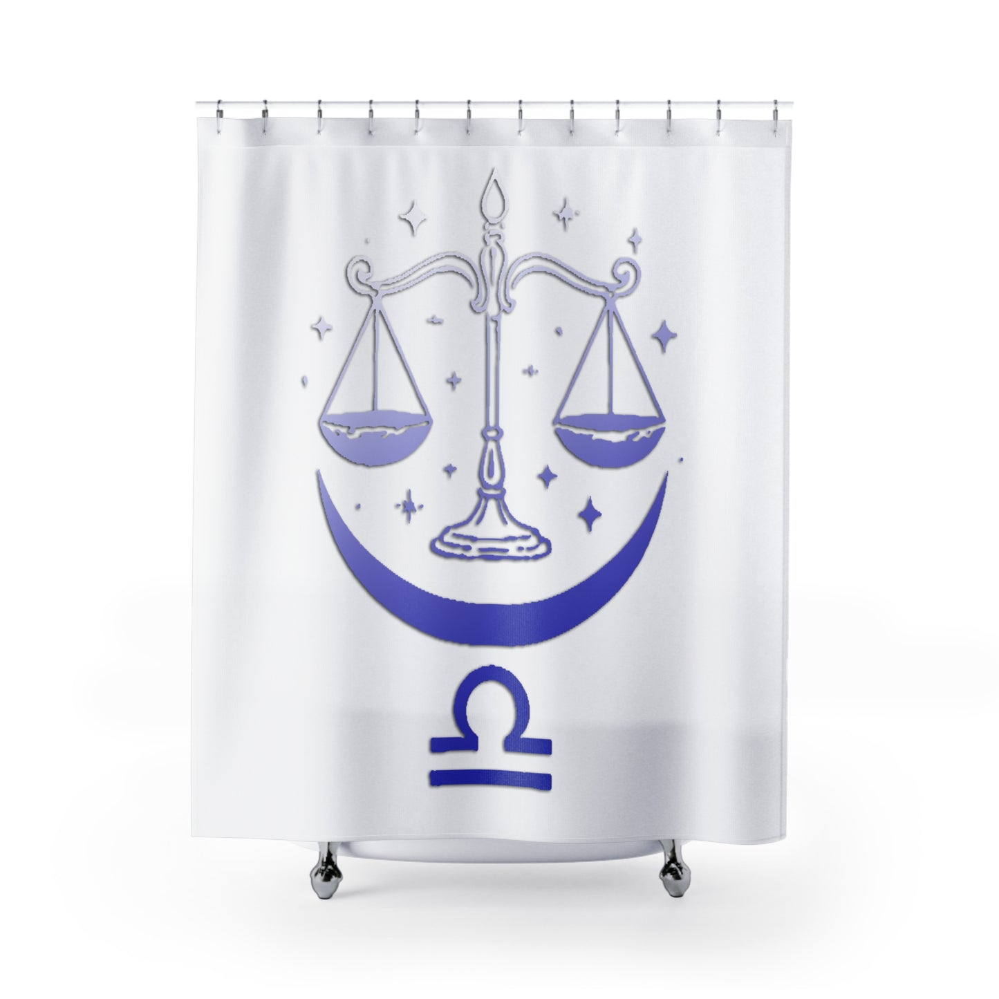 Libra Scale Design Shower Curtain. Zodiac Gift, Bathroom Decor, Astrology Gift, Celestial Home, Libra Decor