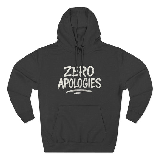 Zero Apologies Unisex Three-Panel Fleece Hoodie Afro Hair Black American T-shirt