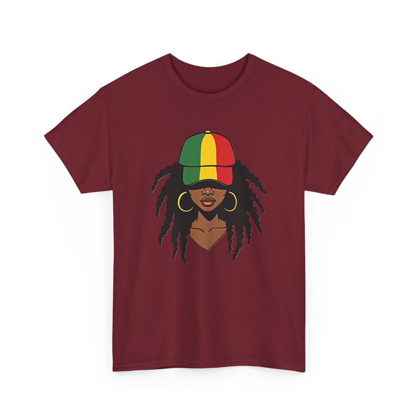 Reggae Vibes Afro Hair Black American African Girl T-shirt