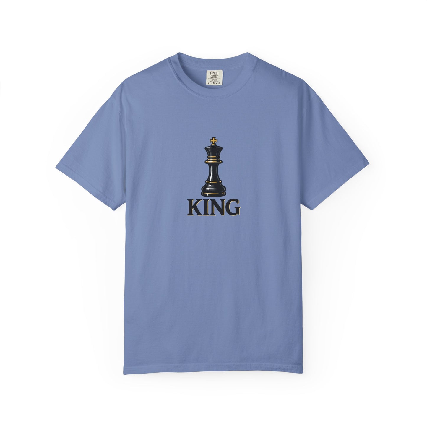 King Design Unisex T-shirt for Chess Lovers, Casual Wear, Gift for Birthdays, Unique Statement Tee, Comfortable Everyday Style