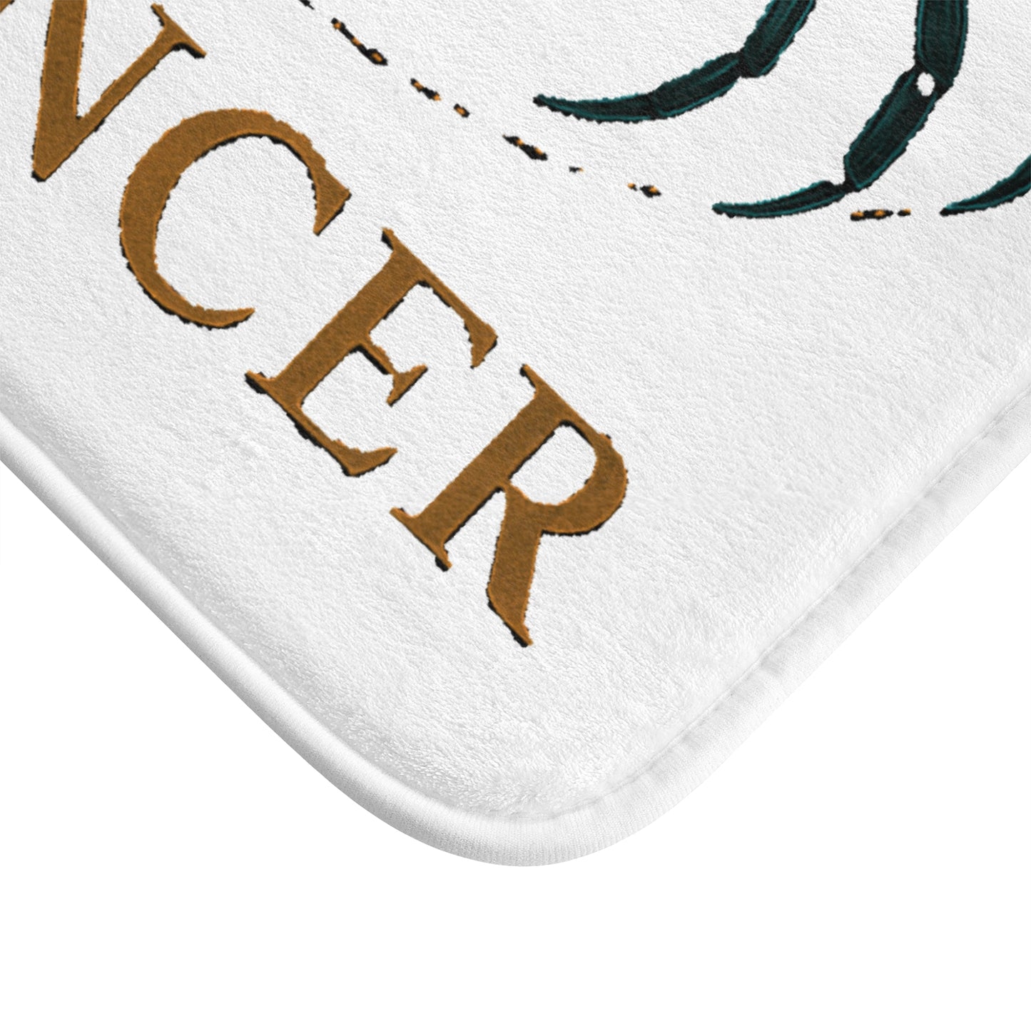 Cancer Zodiac Bathmat. Astrology Home Decor, Celestial Gift, Bathroom Accessory, Crab Design. Floor Rug