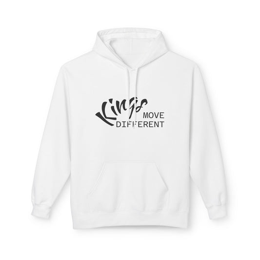 Kings Move Different Unisex Fleece Hoodie, Cozy Sweatshirt, Casual Style, Perfect for Everyday Wear